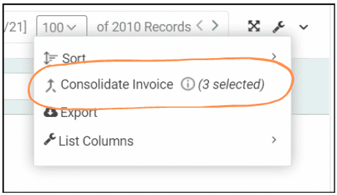 Create A Consolidated Invoice